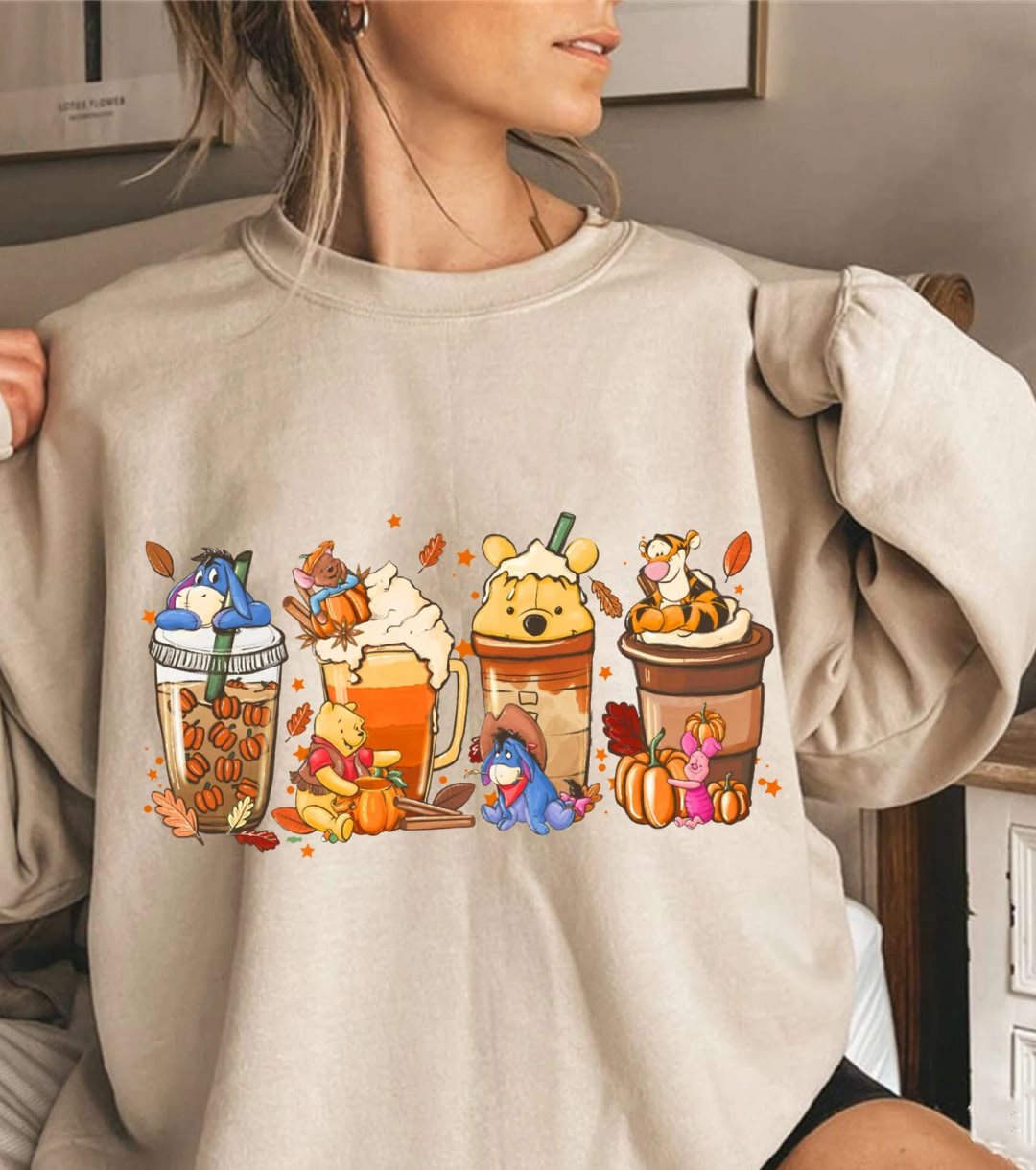Winnie The Pooh Coffee Latte Shirt Sweatshirt