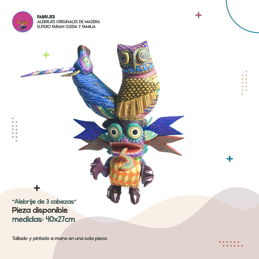 ALEBRIJE 3 CABEZAS FABIAN $650.00 SCARVED IN ONE PIECE $750.00