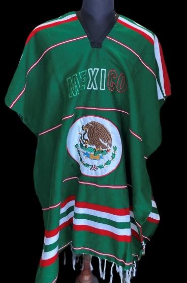 Traditional Double-Sided Mexican Poncho/Gabán - Image 3
