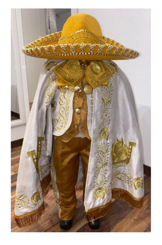 Boys’ Charro Suit – Royal Blue & Brown Suede